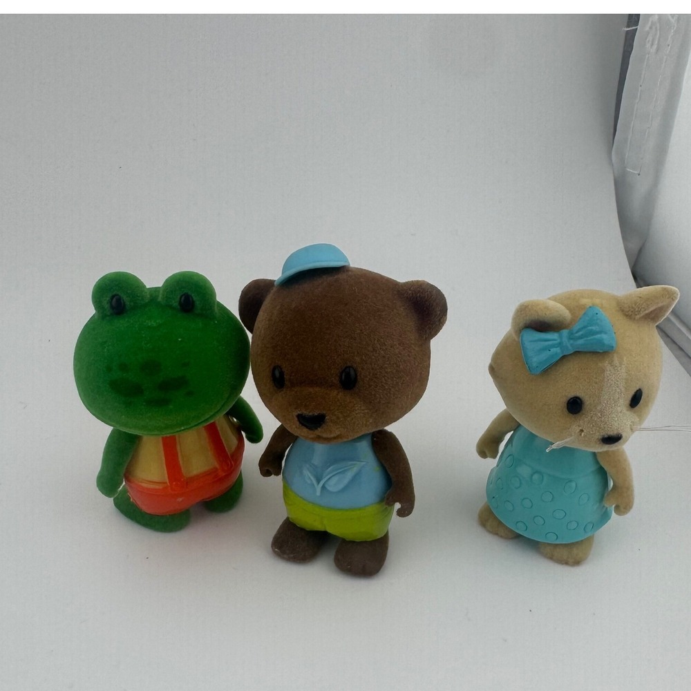 Lil Woodzeez Animal Figurine Lot Owls Elephants Frog Bear Cat 10pc - Picture 7 of 8